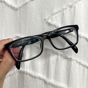 Prada Black VPR 18t Eyeglasses Eyewear 53mm